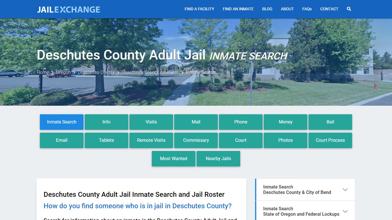 Inmate Search: Roster & Mugshots - Deschutes County Adult Jail, OR